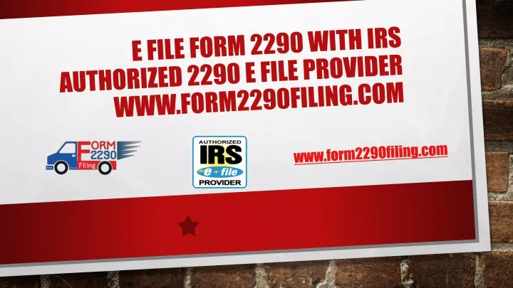 e file form 2290 with irs authorized 2290 e file provider www form2290filing com