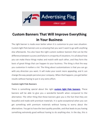 custom banners that will improve everything
