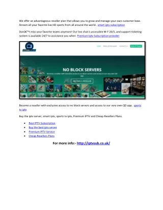 we offer an advantageous reseller plan that