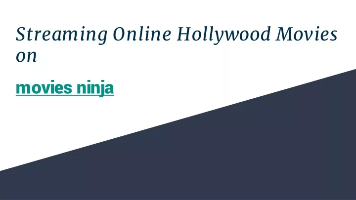 streaming online hollywood movies on