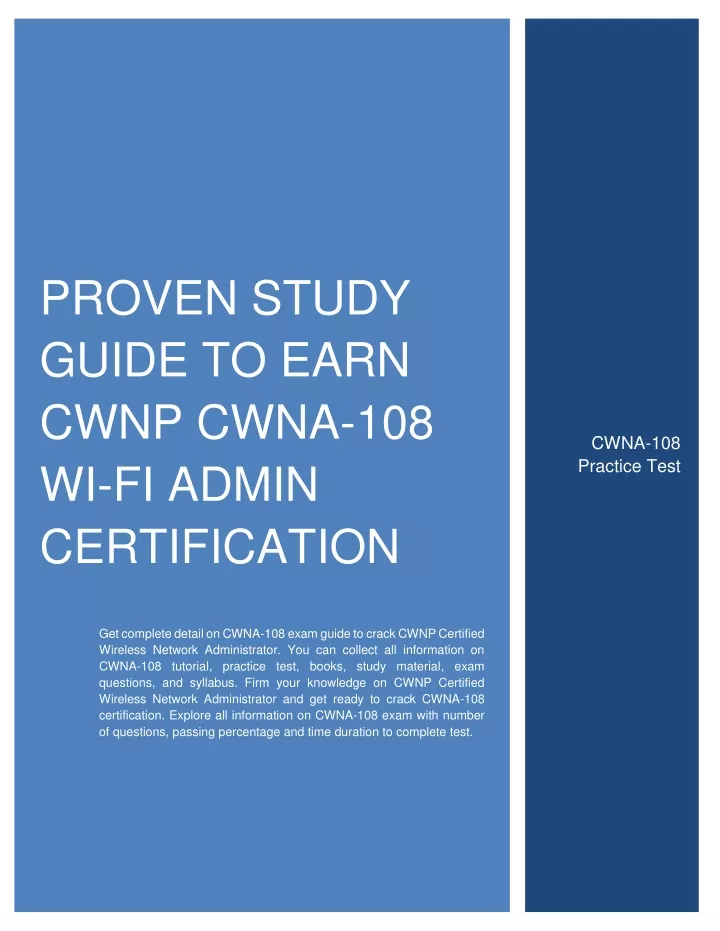 proven study guide to earn cwnp cwna