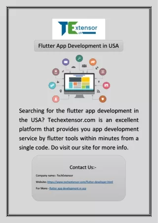 Flutter App Development in USA