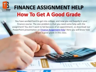 Finance Assignment Help: How to get a good grade