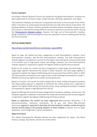 Thermoelectric Modules Market