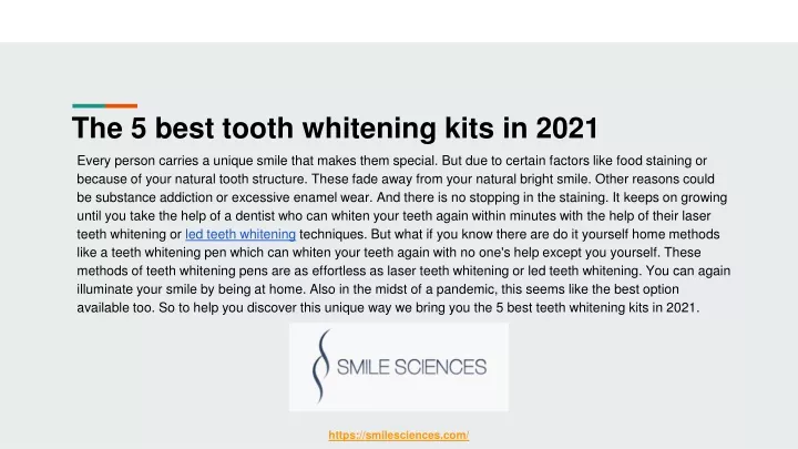 the 5 best tooth whitening kits in 2021
