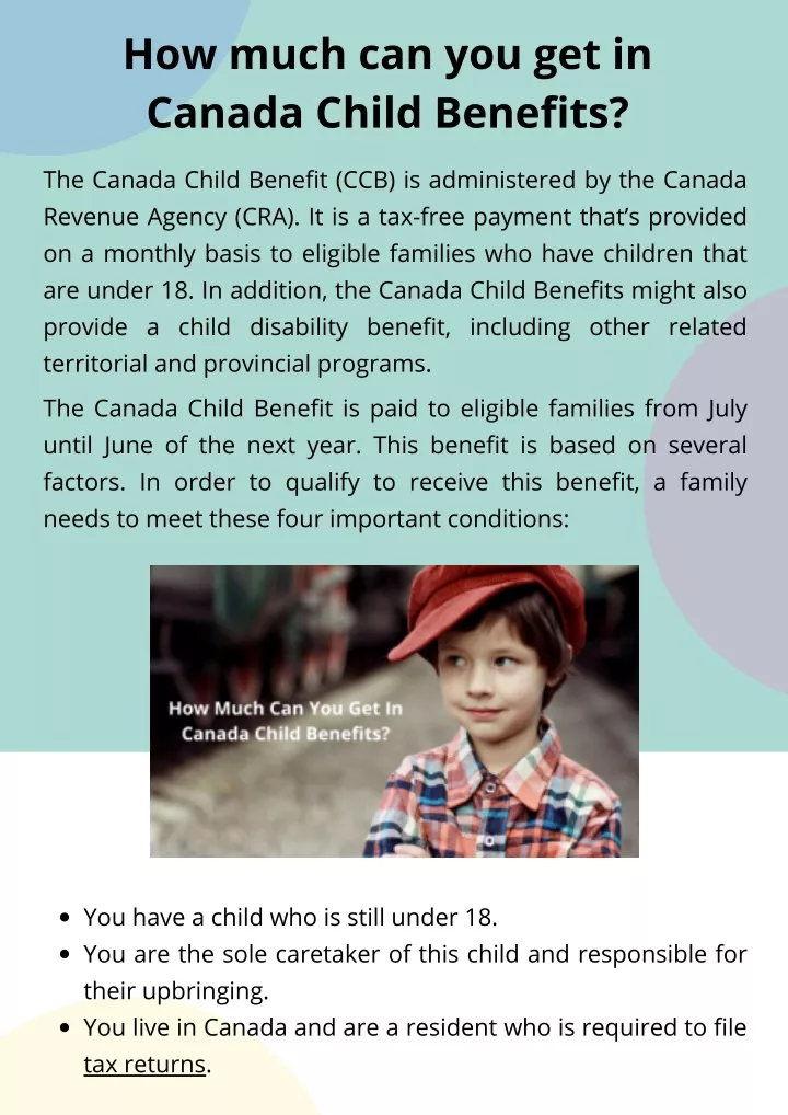 how much can you get in canada child benefits