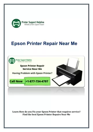 Epson Printer Repair Near Me