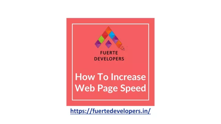 how to increase web page speed