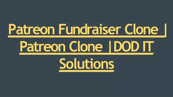 p a treon fund r aiser clone