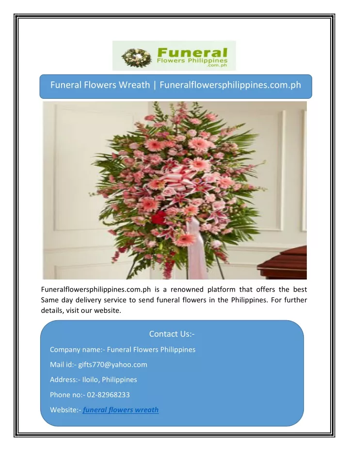funeral flowers wreath funeralflowersphilippines