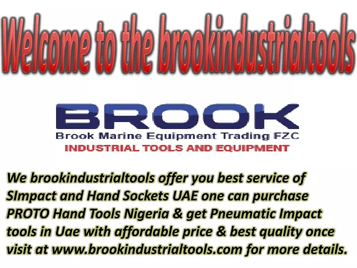 welcome to the brookindustrialtools