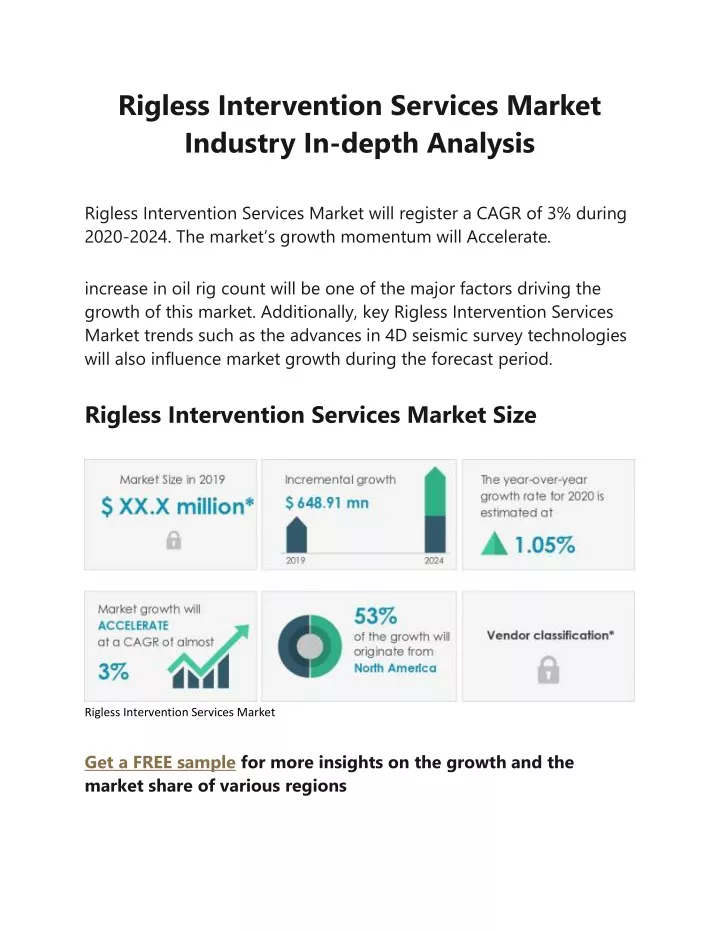 rigless intervention services market industry