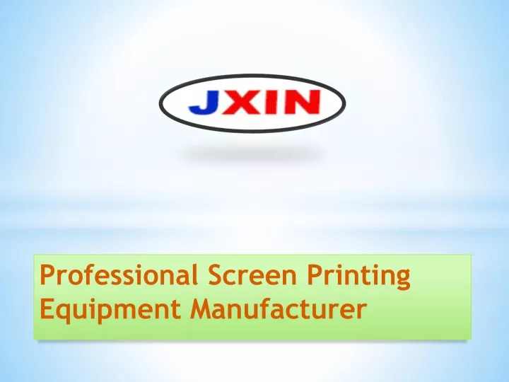 professional screen printing equipment manufacturer