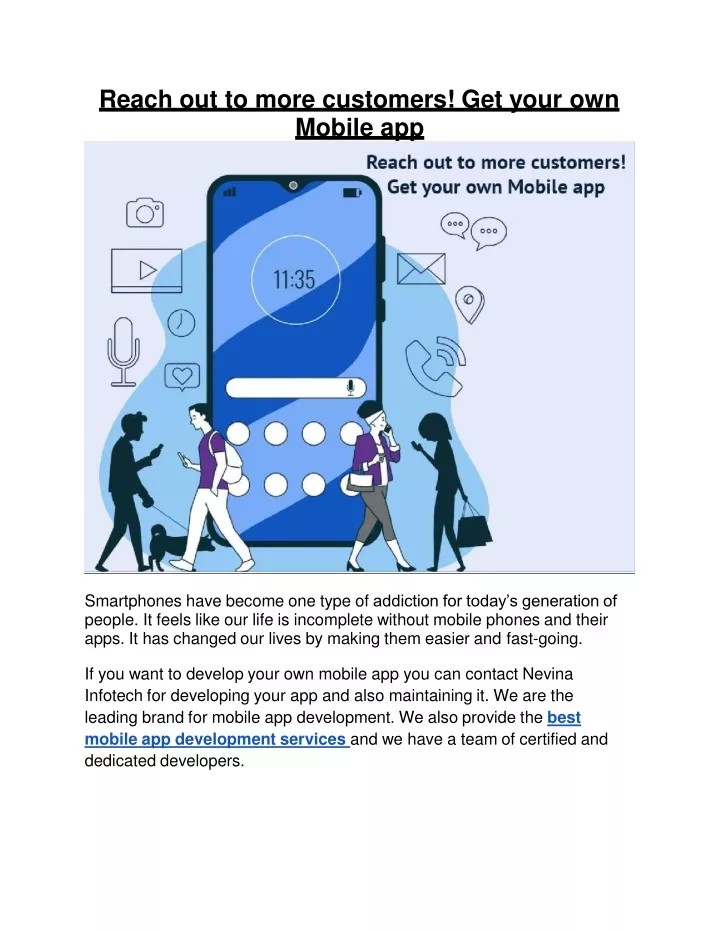 reach out to more customers get your own mobile