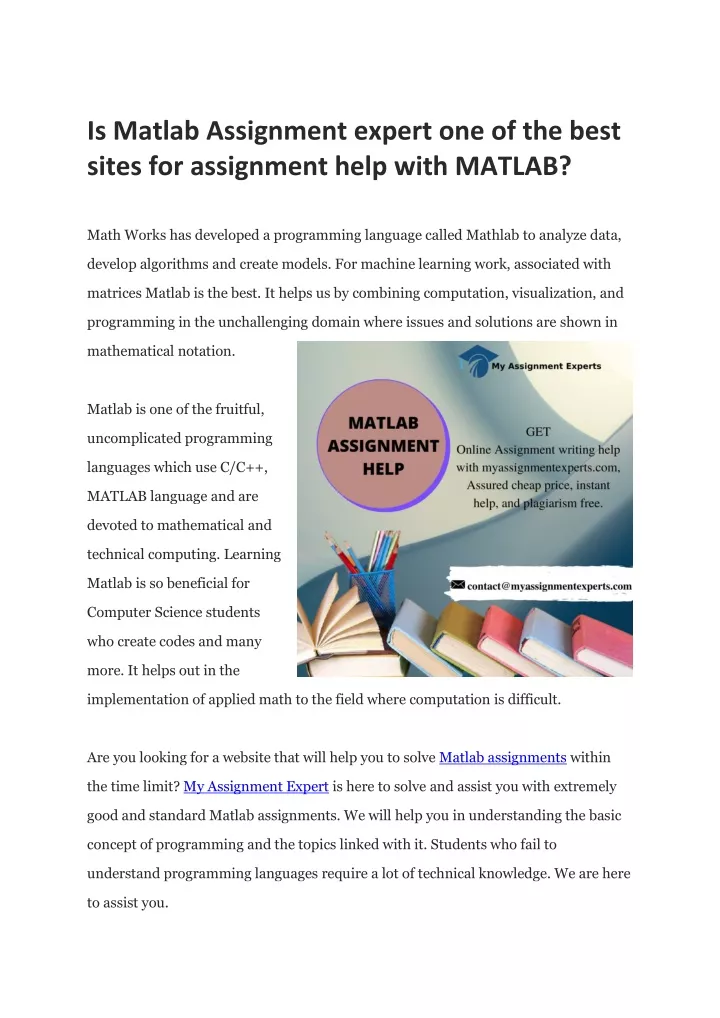 is matlab assignment expert one of the best sites