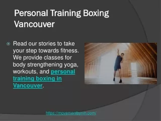 Personal Training Boxing Vancouver