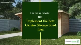 Implement the Best Garden Storage Shed Idea