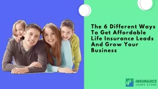 The 6 Different Ways To Get Affordable Life Insurance Leads And Grow Your Business