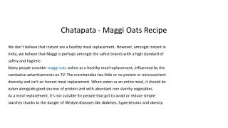 chatapata maggi oats recipe