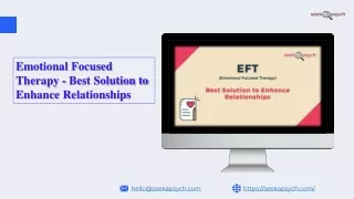 Emotional Focused Therapy - Best Solution to Enhance Relationship