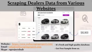 scraping dealers data from various websites