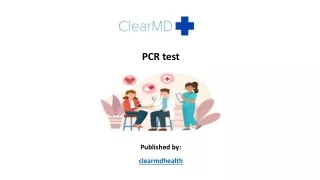 pcr test published by clearmdhealth