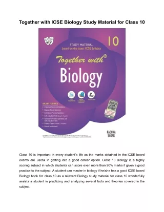 together with icse biology study material
