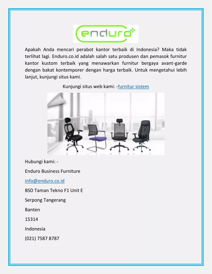 apakah anda mencari perabot kantor terbaik