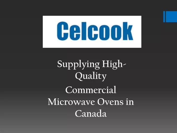 supplying high quality commercial microwave ovens in canada