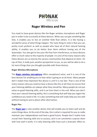 roger wireless and pen