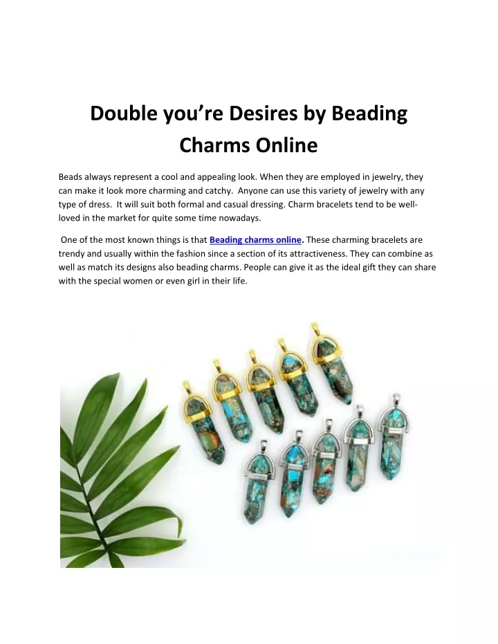 double you re d esires by beading charms online