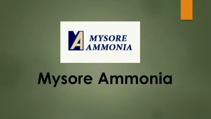 mysore ammonia