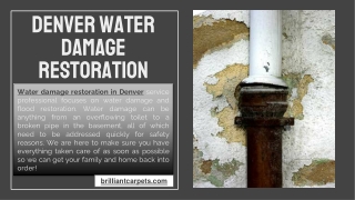 Denver Water Damage Restoration