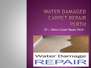 Affordable Carpet Water Damage Repairs Perth| Water Damaged Carpet Services