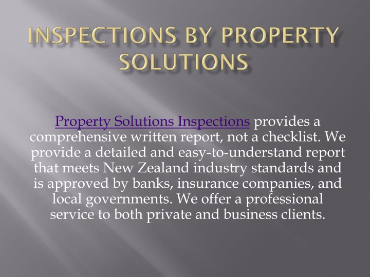inspections by property solutions