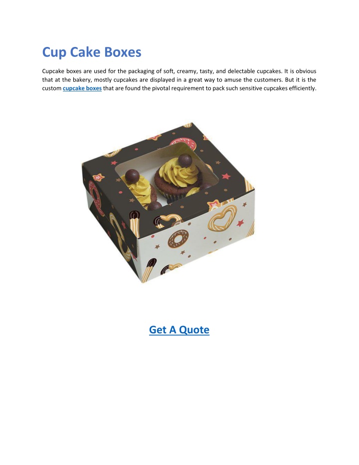 cup cake boxes