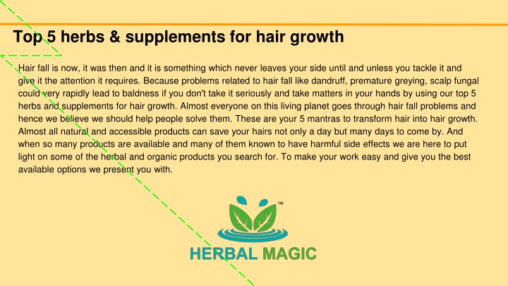 top 5 herbs supplements for hair growth