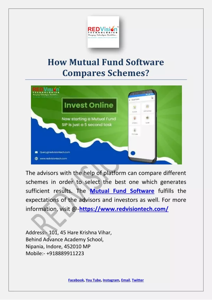 how mutual fund software compares schemes