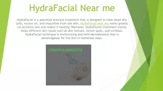 hydrafacial near me