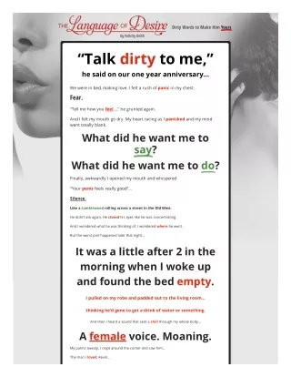 The Language Of Desire - Dirty Words To Make Him Yours