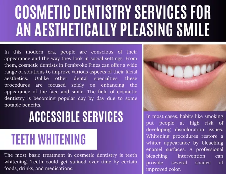 cosmetic dentistry services for an aesthetically
