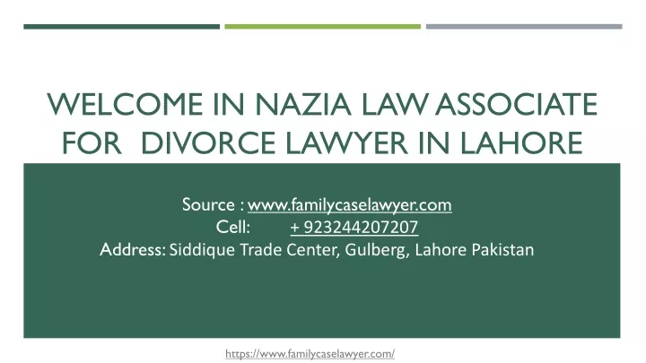 welcome in nazia law associate for divorce lawyer in lahore