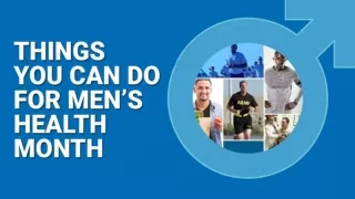 Siltrate 100 - Things YOU Can Do For Men’s Health Month
