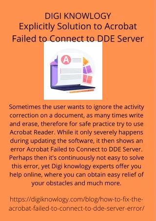 Explicitly Solution to Acrobat Failed to Connect to DDE Server