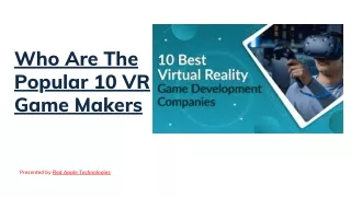 who are the popular 10 vr game makers
