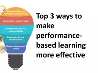 top 3 ways to make performance based learning