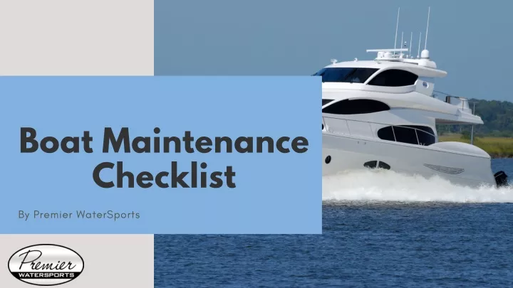 boat maintenance checklist