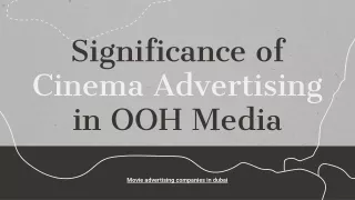 Significance of Cinema Advertising in OOH Media