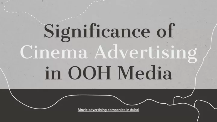 significance of cinema advertising in ooh media