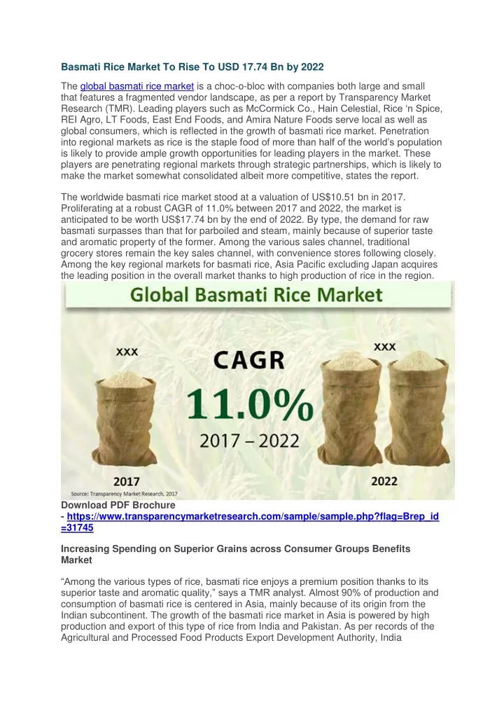 basmati rice market to rise